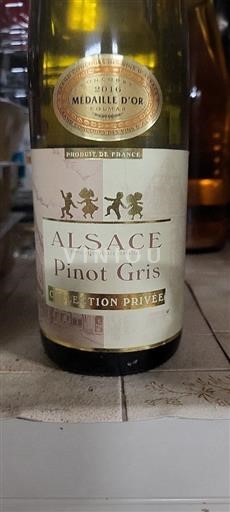 Alsace Pinot Grå Collection Privée Médaille or Colmar 2016 2015