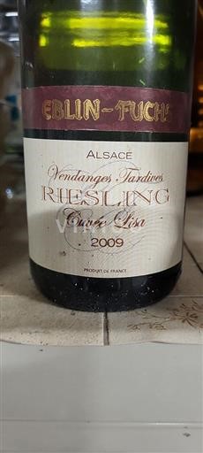 Alsazia Riesling Vendanges Tardives Eblin-Fuchs Lisa 2009