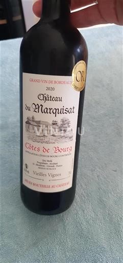 Bordeaux Côtes-de-bourg Château Marquisat 2020