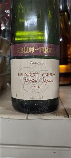 Alsazia Pinot grigio Eblin-Fuchs Vieilles Vignes 2011