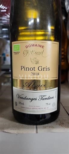 Elsass Grauburgunder Vendanges Tardives Domaine Engel 2018