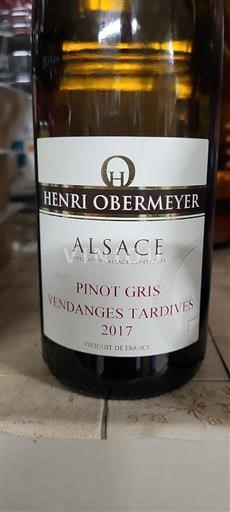 Alsazia Pinot grigio Vendanges Tardives Henri Obermeyer Vendanges Tardives 2017