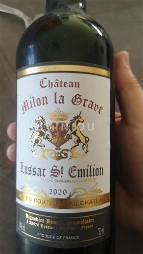 Bordeaux Lussac-Saint-Émilion Château Milon la Grave 2020