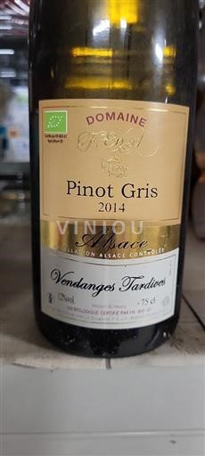 Elsass Grauburgunder Vendanges Tardives Domaine Engel 2014