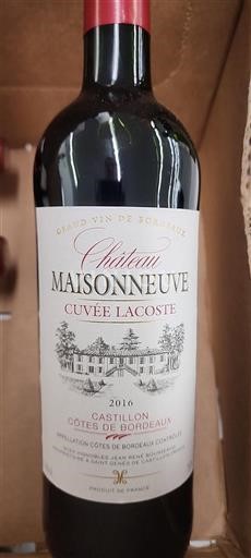Bordeaux Côtes-de-Bordeaux Château Maisonneuve Lacoste 2016
