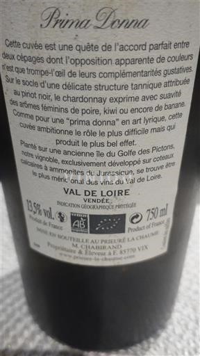 Loire-dalen Vendée Prieuré La Chaume Prima Donna Ikke årgangsbestemt