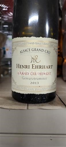 Elsass Alsace Grand Cru Grand Cru Henri Ehrhart Grand Cru Hengst 2013