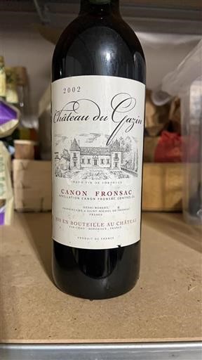 Bordeaux Canon-Fronsac Château Gazin 2002