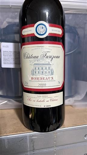 Bordeaux Château Farizeau 2000