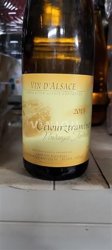 Alzacija Gewürztraminer Vendanges Tardives Cave Les Faîtières Gewurztraminer Vendanges Tardives 2015
