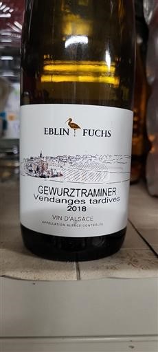 Alsazia Gewürztraminer Vendanges Tardives Eblin Fuchs Vendanges Tardives 2018