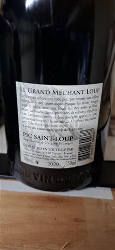 Languedoc Pic-saint-loup Vieilles Nicolas Le Grand Méchant Loup 2020