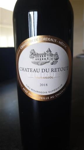 Bordeaux Haut-Médoc Cru Bourgeois Supérieur Château Retout 2018