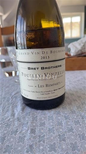 Vin Blanc sec Les Remparts Bret Brothers 2013 France Bourgogne Pouilly-vinzelles AOC