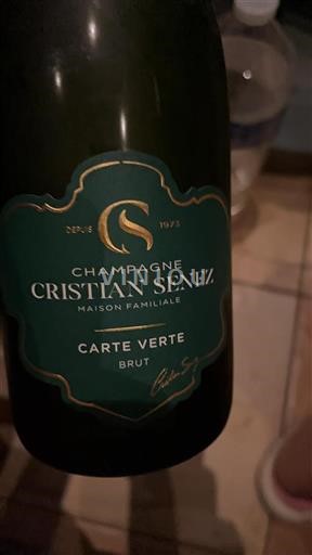 Champagne Champagner Cristian Senez Carte Verte Ohne Jahrgang
