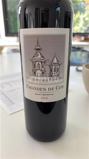Bordeaux Saint-Estèphe Château Cos Estournel Pagodes de Cos 2018