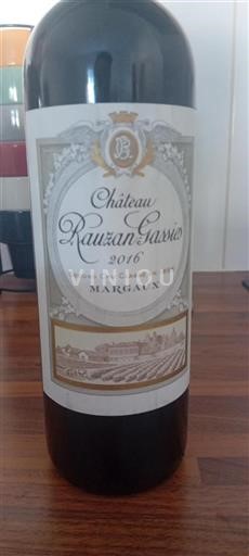 Bordeaux Margaux Second Cru Château Rauzan-Gassies 2016