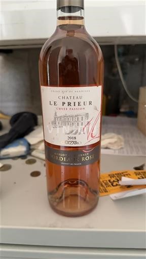 Bordeaux Château Le Prieur Passion 2018