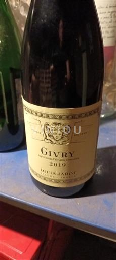 Vin Rouge sec Louis Jadot 2019 France Bourgogne Givry AOC
