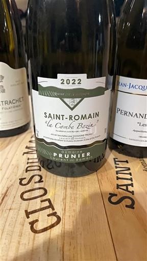 Burgundy Saint-Romain Domaine Prunier La Combe Bazin 2022