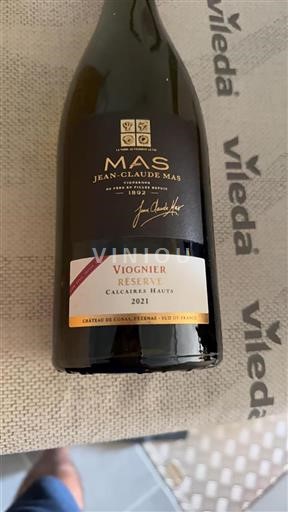 Languedoc Jean-Claude Mas Viognier Réserve Calcaire Hauts 2021