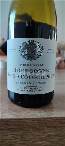 Bourgogne Hautes Côtes de nuits Colin Barollet Non Millésimé