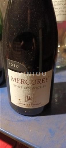 Bourgogne Mercurey Domaine Vessigaud Sous les Roches 2010