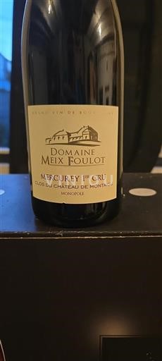 Bourgogne Mercurey Premier Cru Domaine Meix Foulot Clos du Château de Montaigu 2019