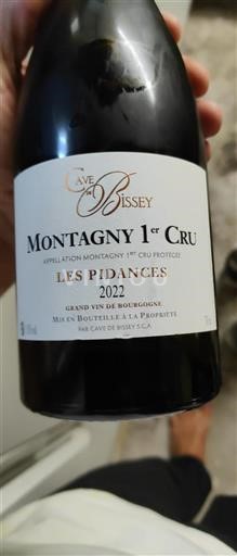 Bourgogne Premier Cru Cave de Bissey Les Pidances 2022
