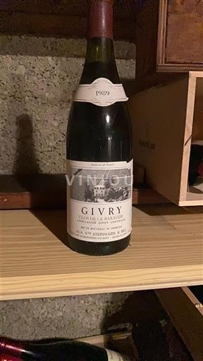 Vin Rouge sec Clos de la Baraude Steinmaier & Fils 1989 France Bourgogne Givry AOC