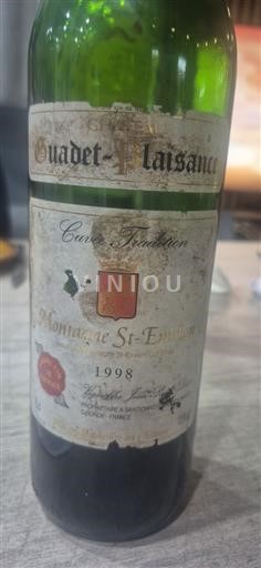 Bordeaux Montagne-Saint-Émilion Château Guadet-Plaisance Tradition 1998