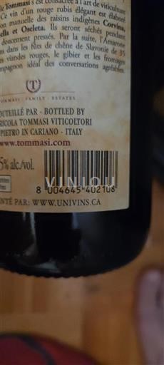 Veneto Amarone della Valpolicella Tommasi Niet-geïntegreerd
