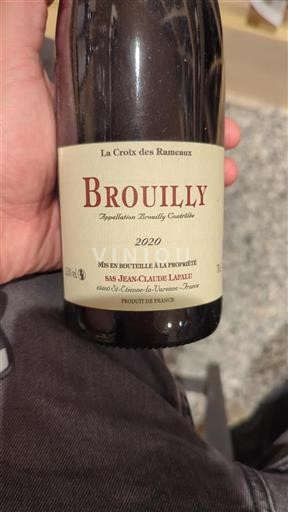 Beaujolais Brouilly Jean-Claude Lapalu La Croix des Rameaux 2020