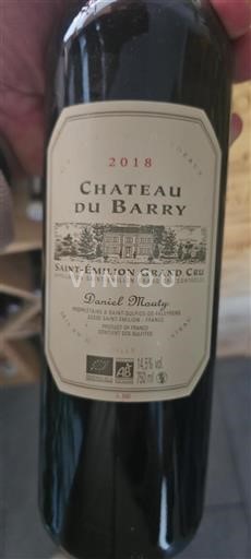 Bordeaux Saint-Émilion Grand Cru Château Barry 2018
