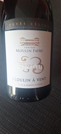 Beaujolais Moulin-à-vent Château Moulin Favre Célina Icke årgångsbetecknad