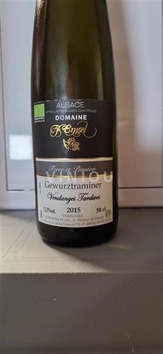 Alsace Gewurztraminer Vendanges Tardives Domaine F. Engel Terre et Passion 2015