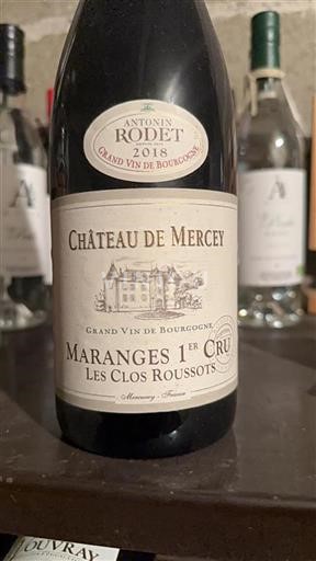 Bourgogne Maranges Premier Cru Château Mercey Les Clos Roussots 2018