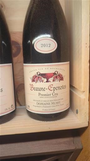 Bourgogne Premier Cru Domaine Mussy 2012