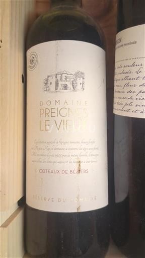 Linguadoca e Rossiglione Coteaux di Béziers Domaine Preignes le Vieux Réserve du Domaine 2021