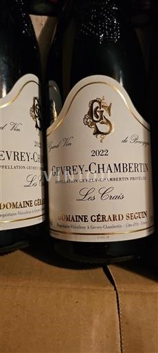 Bourgogne Gevrey-chambertin Domaine Gérard Seguin Les Crais 2022