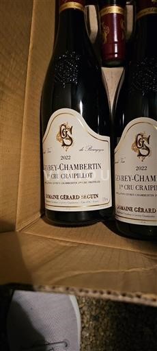 Bourgogne Gevrey-chambertin Premier Cru Domaine Gérard Seguin Craipillot 2022