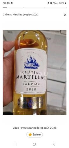 Bordeaux Loupiac Château Martillac 2020