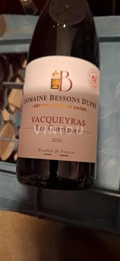Vallée du Rhône Vacqueyras Domaine Bessons Dupré Les Garrigues 2020