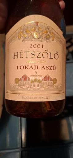 Tokaj Non specificato Hétszolo Tokaji Aszú 5 Puttonyos 2001