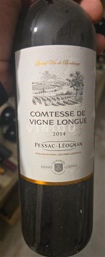 Bordeaux Pessac-Léognan Comtesse de Vigne Longue 2014