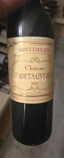 Bordeaux Saint-Émilion Château Guadet-Saint-Jean 2002