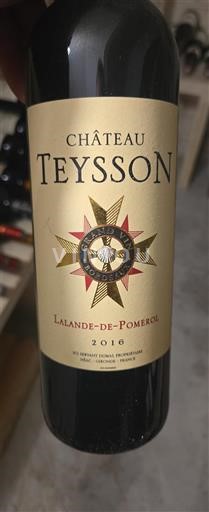 Bordeaux Lalande-de-pomerol Château Teysson 2016