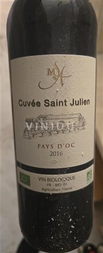 Languedoc et Roussillon Pays d'oc Cuvée Saint Julien 2016