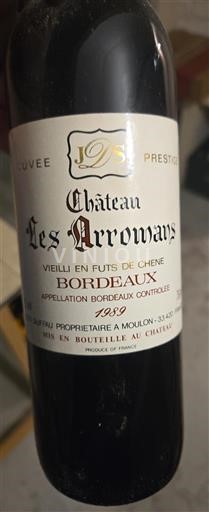 Bordeaux Château Les Arromans Prestige 1989