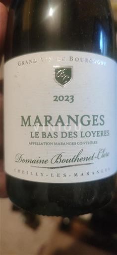 Bourgogne Maranges Domaine Bouthenet-Clerc Le Bas des Loyeres 2023